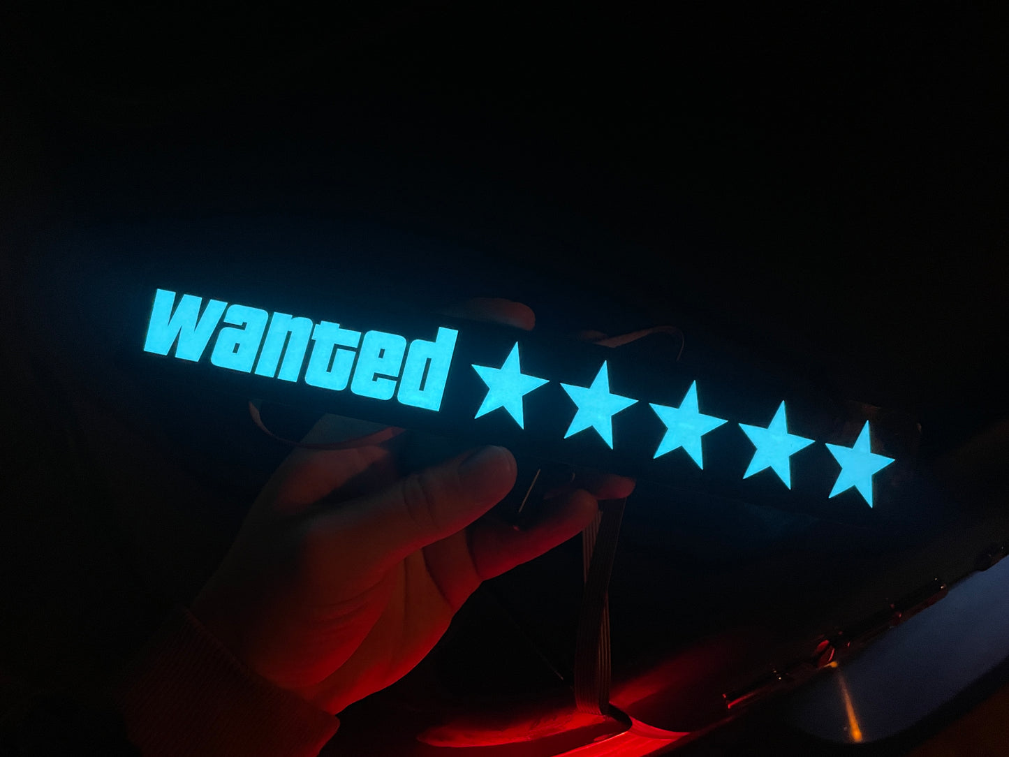 Wanted Electric Car Sticker by CutNinja™ - SPALAH - Collection of Glowing Led Stickers