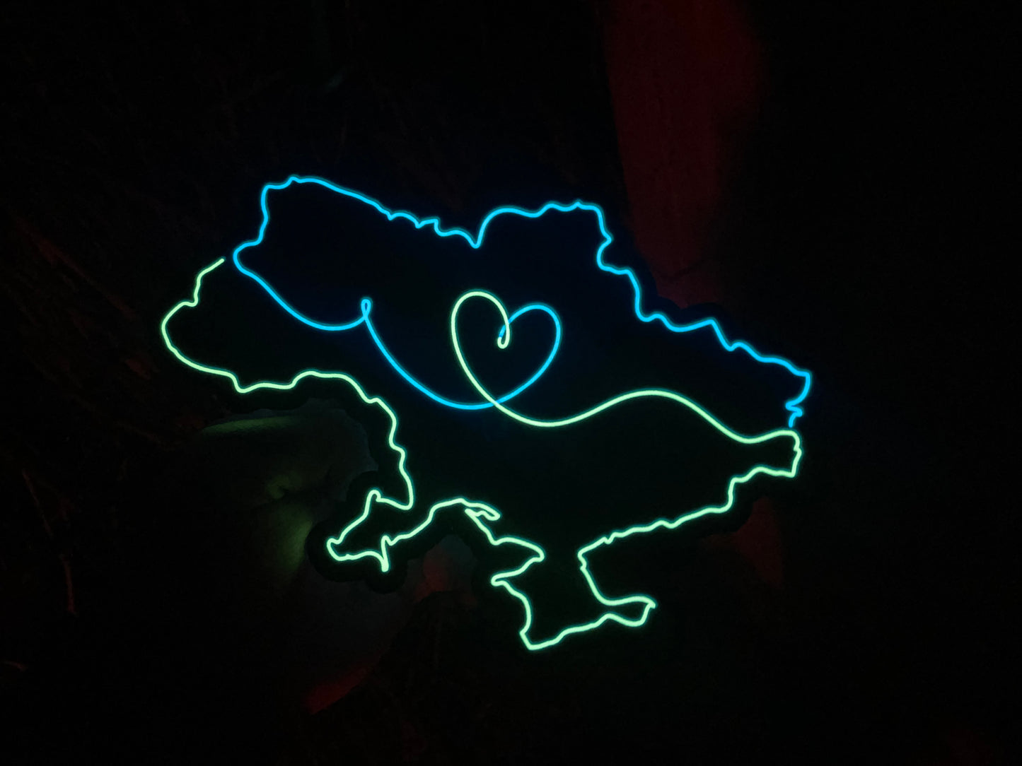 Ukraine Map Electric Car Sticker by CutNinja™ - SPALAH - Collection of Glowing Led Stickers