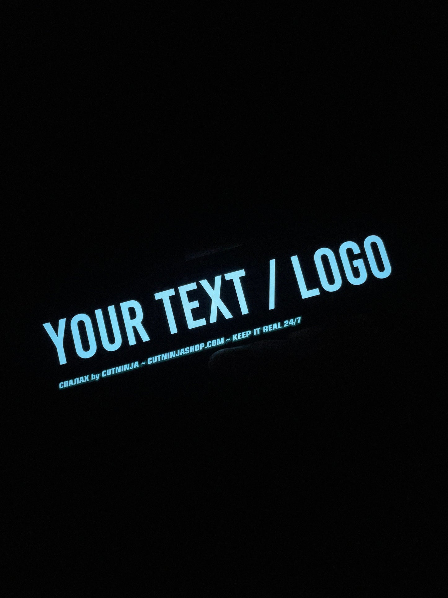 Custom Electric Glowing Led Sticker / Decal ! New Electric stickers collection SPALAH by CutNinja™ / Glow Panel Light Wanted ANY Text / Logo
