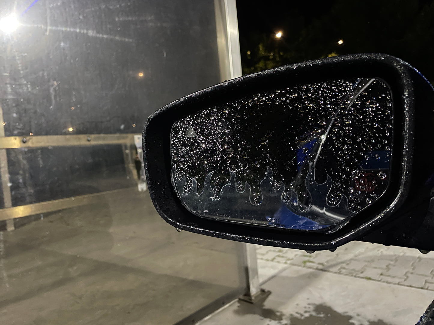 Anti Fog Flame car mirror decal Rainproof  / sticker peeker - JDM anime window car accessories - car girl boy - sad boyz girl - Cool gift