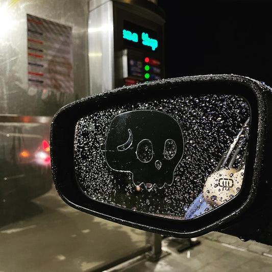 Anti Fog skeleton car mirror rainproof decal / sticker peeker - JDM anime window car accessories - car girl boy - sad boyz girl - Cool gift