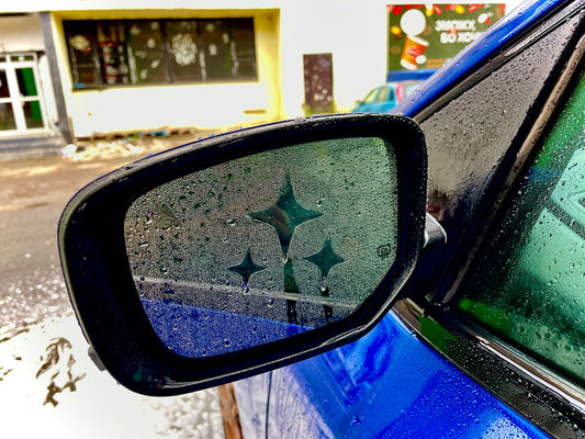 Anti Fog Triple Star mirror rainproof decal / sticker peeker - JDM anime window car accessories - car girl boy - sad boyz girl - Cool gift
