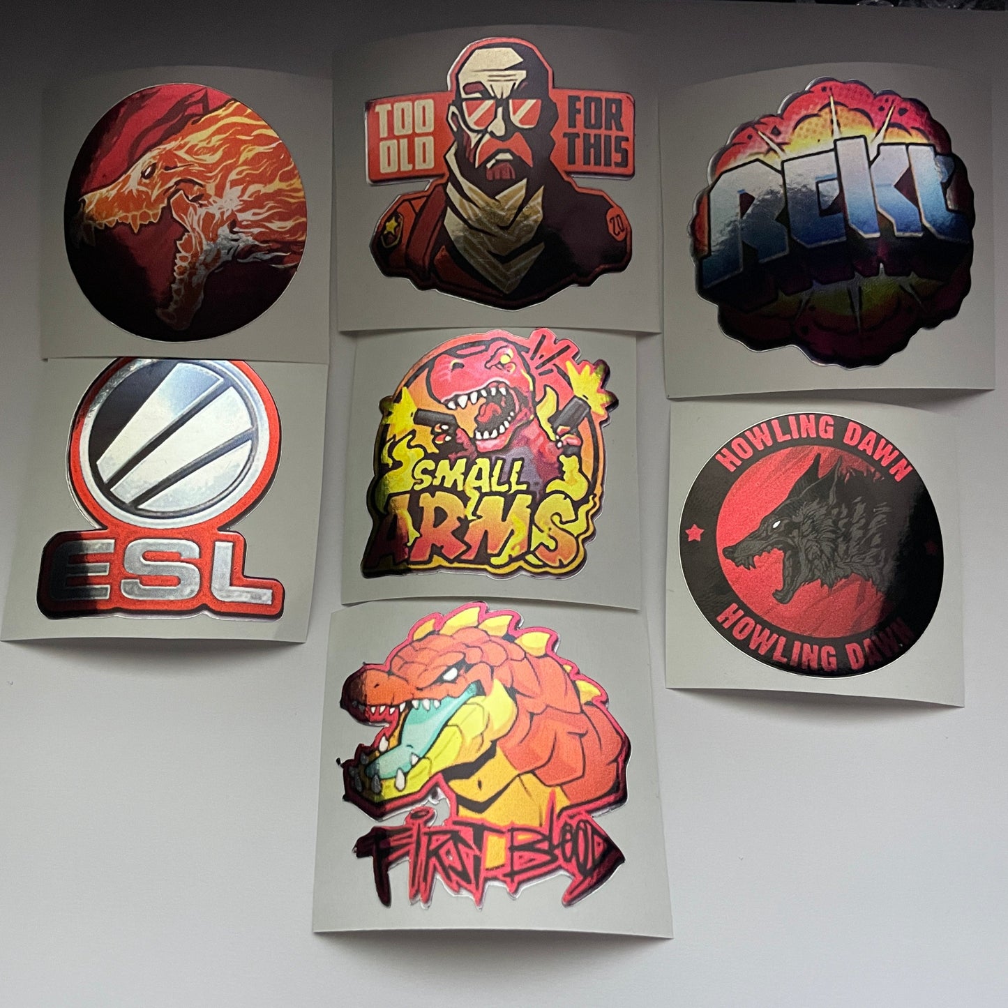 Red Set - Stickers from CS GO in real life / Global Offensive decal / Sticker / Decal / Gaming csgo Gamer Gift