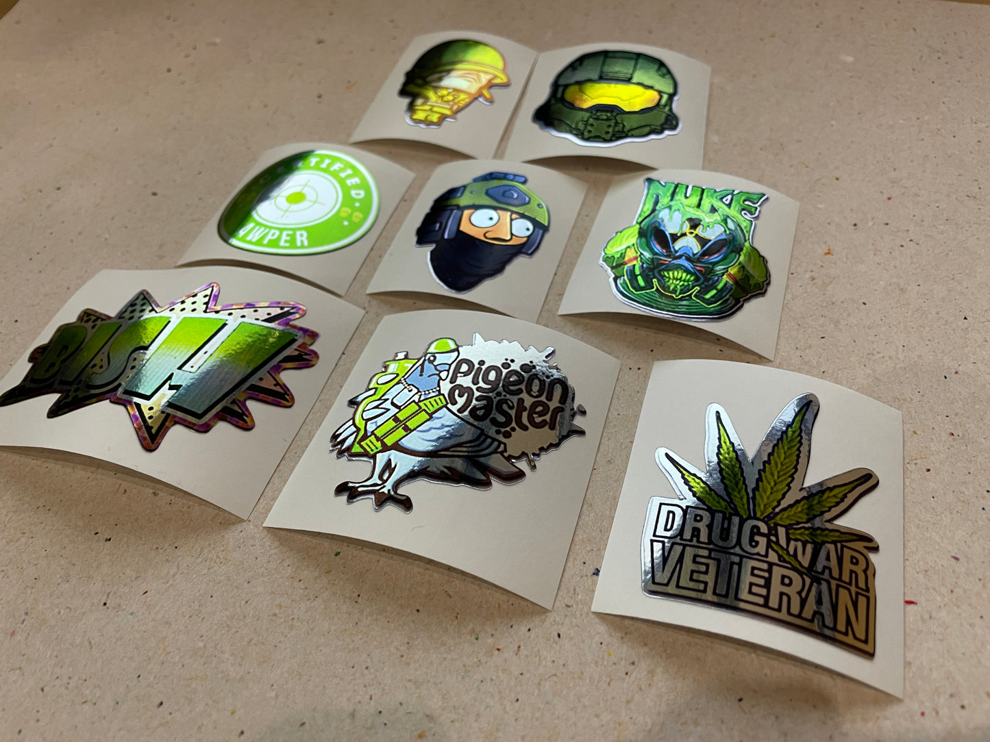 Green Set - Stickers from CS GO in real life / Global Offensive decal / Sticker / Decal / Gaming csgo Gamer Gift