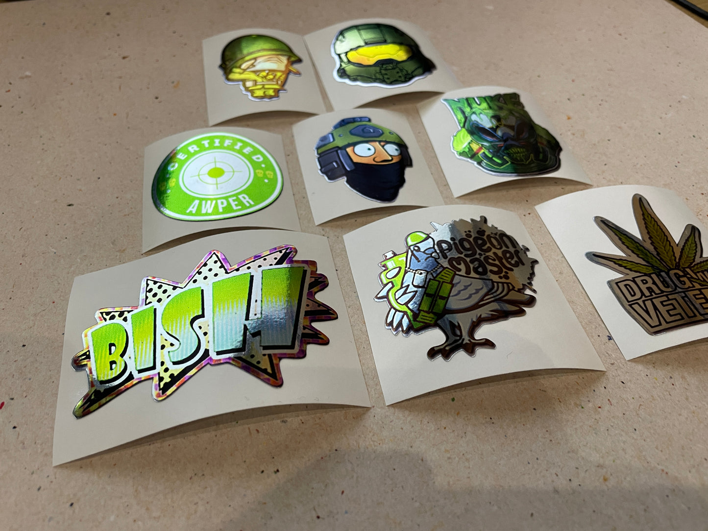 Green Set - Stickers from CS GO in real life / Global Offensive decal / Sticker / Decal / Gaming csgo Gamer Gift