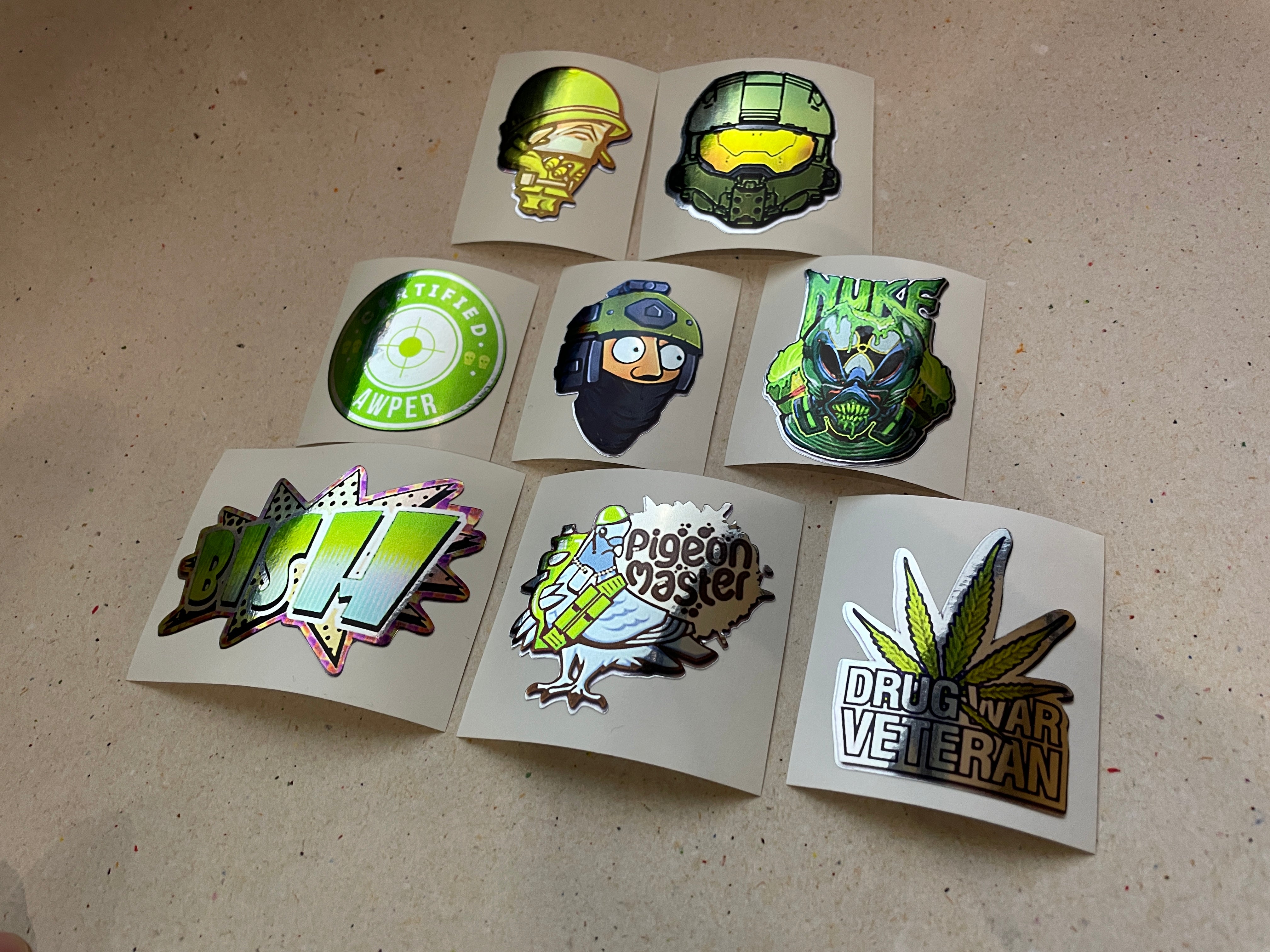 Green Set - Stickers from CS GO in real life / Global Offensive decal ...