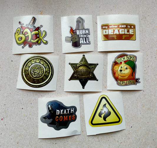 Community Series 1 Set - Stickers from CS GO in real life / Global Offensive decal / Sticker / Decal / Gaming csgo Gamer Gift