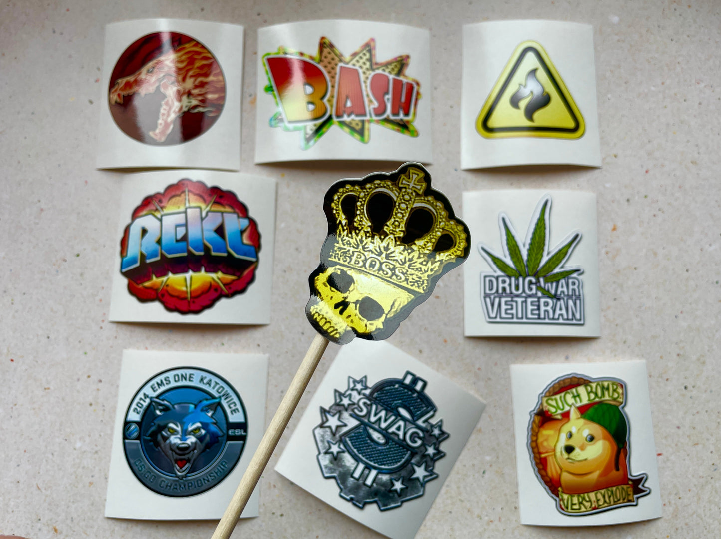 Classic Set - Stickers from CS GO in real life / Global Offensive decal / Sticker / Decal / Gaming csgo Gamer Gift