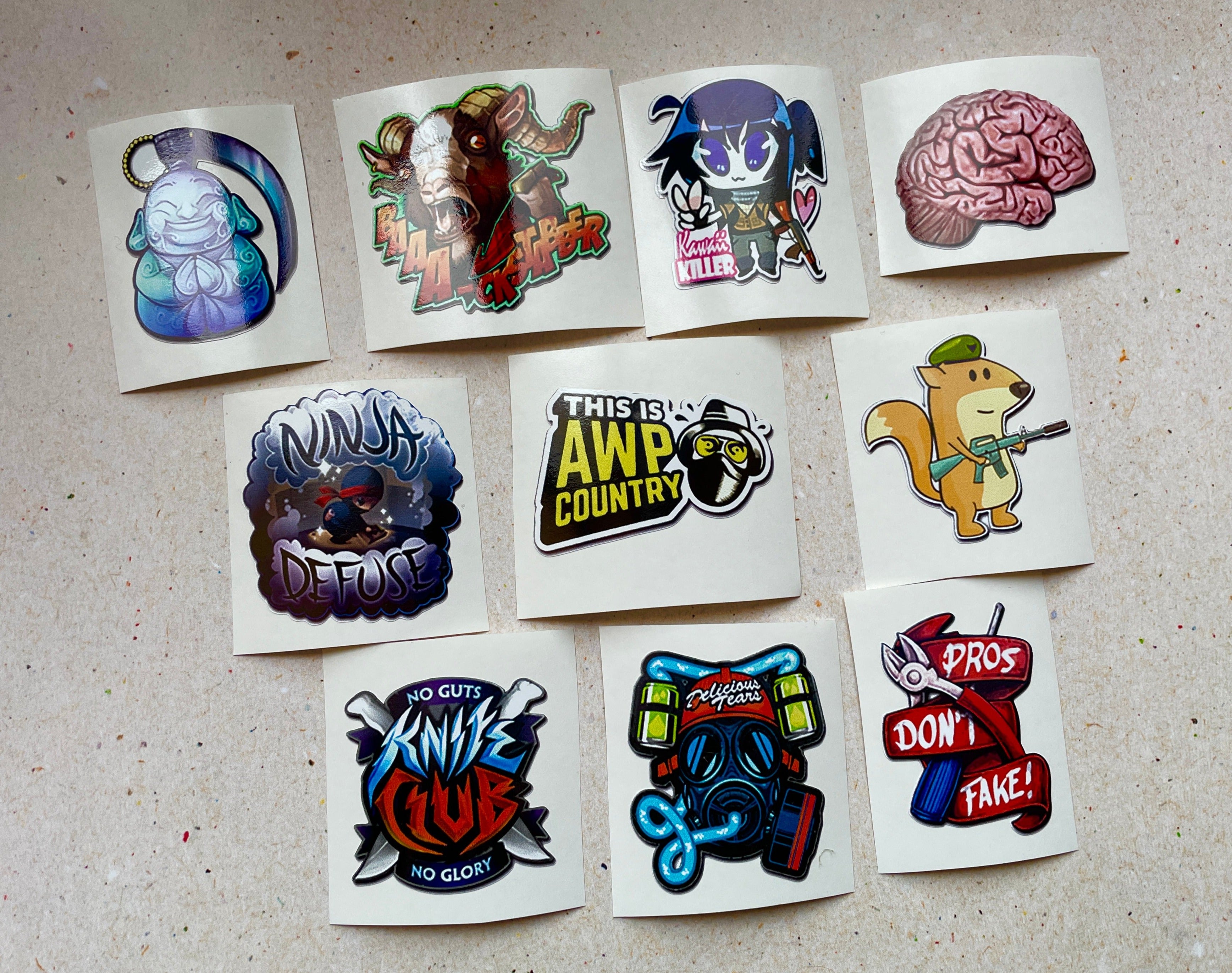 Community 5 Set - Stickers from CS GO in real life / Global Offensive ...