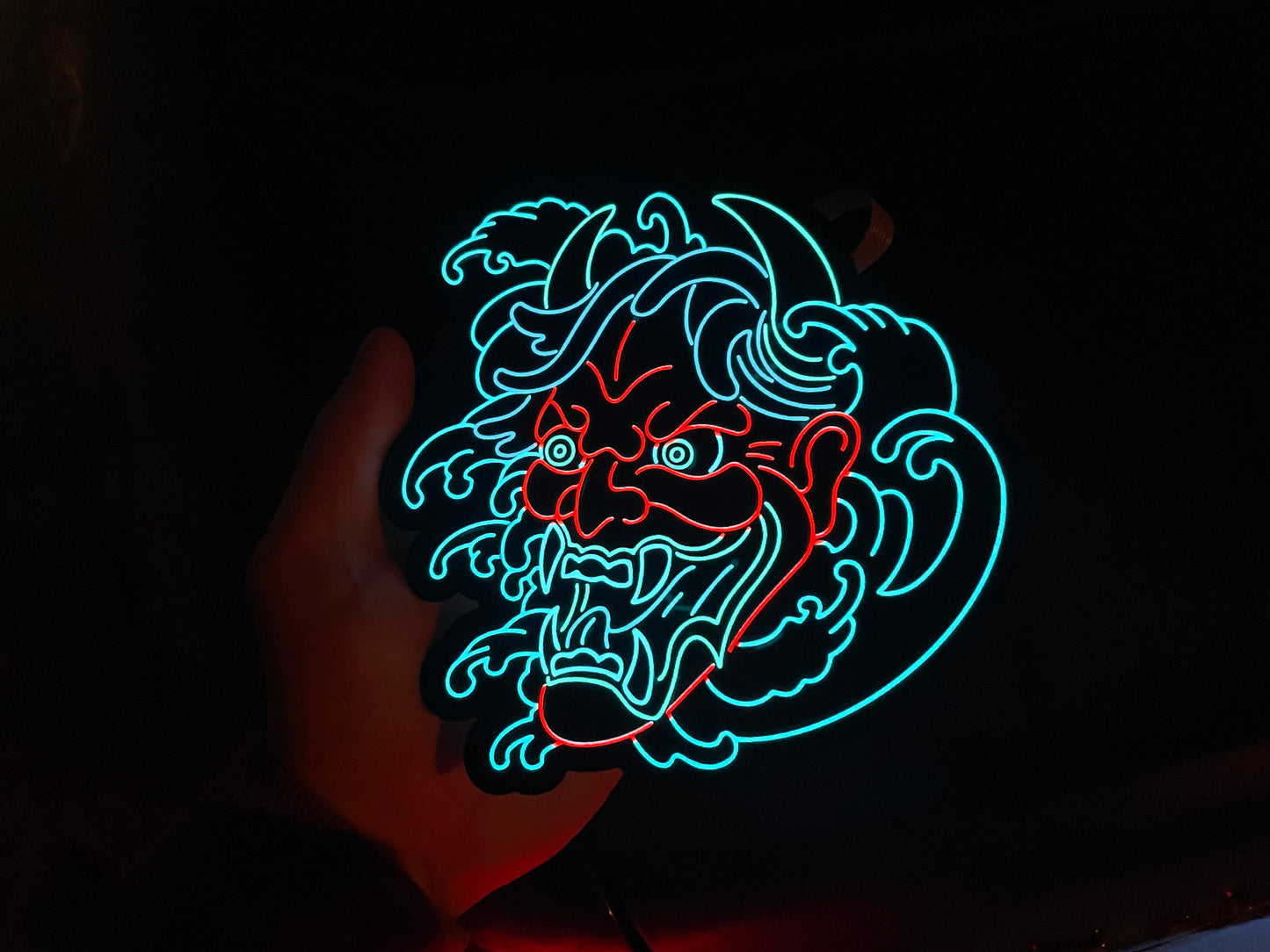 Oni Mask Electric Car Sticker by CutNinja™ - SPALAH - Collection of Glowing Led Stickers