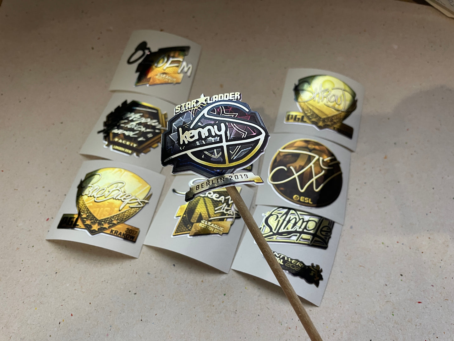 Legendary Players Signatures Set - Stickers from CS GO in real life / Global Offensive decal / Sticker / Decal / Gaming csgo Gamer Gift