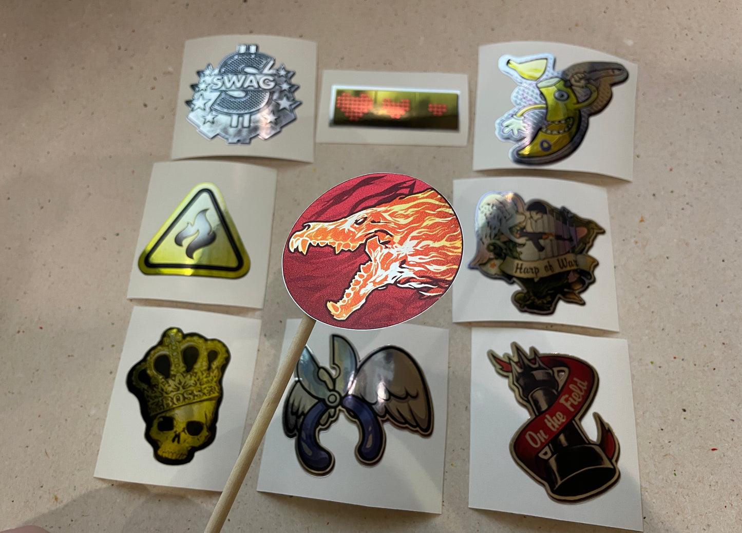 Most Expensive Set (Non-team) Stickers from CS GO in real life Set  / Global Offensive decal / Sticker / Decal / Gaming csgo Gamer Gift