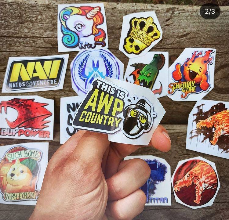 Stickers from CS GO in real life Set #1 / Global Offensive decal / RMR 2020 / Sticker / Decal / Vinyl Stickers / Holo / Gaming / csgo - Gift