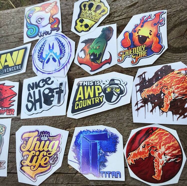 Stickers from CS GO in real life Set #1 / Global Offensive decal / RMR 2020 / Sticker / Decal / Vinyl Stickers / Holo / Gaming / csgo - Gift