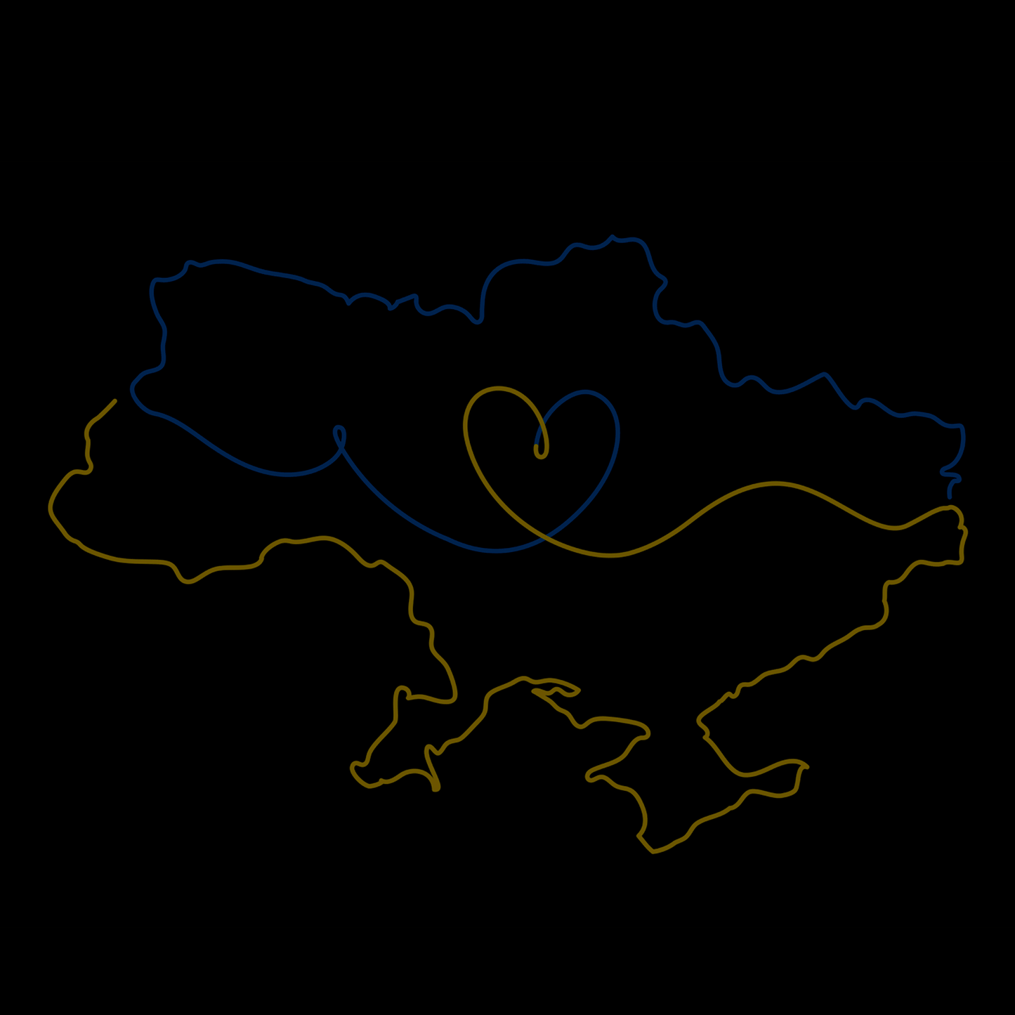 Ukraine Map Electric Car Sticker by CutNinja™ - SPALAH - Collection of Glowing Led Stickers